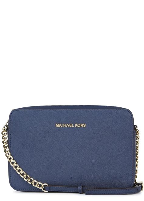 navy blue michael kors crossbody bag|michael kors shoulder bag blue.